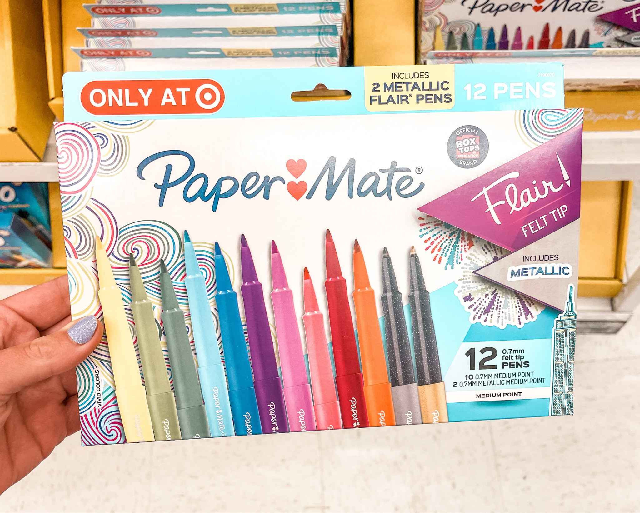 12pk Paper Mate Flair Pen BTS Multicolored