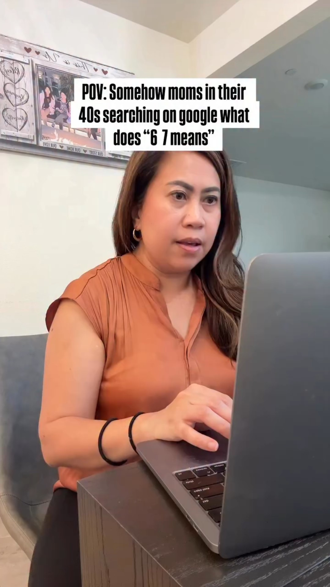 These kids … up to now .. I still don’t know what “6 7 means” …. Do you 🤣?

•
#relatablereels #funnymom #momofteens #momhumour #momover40