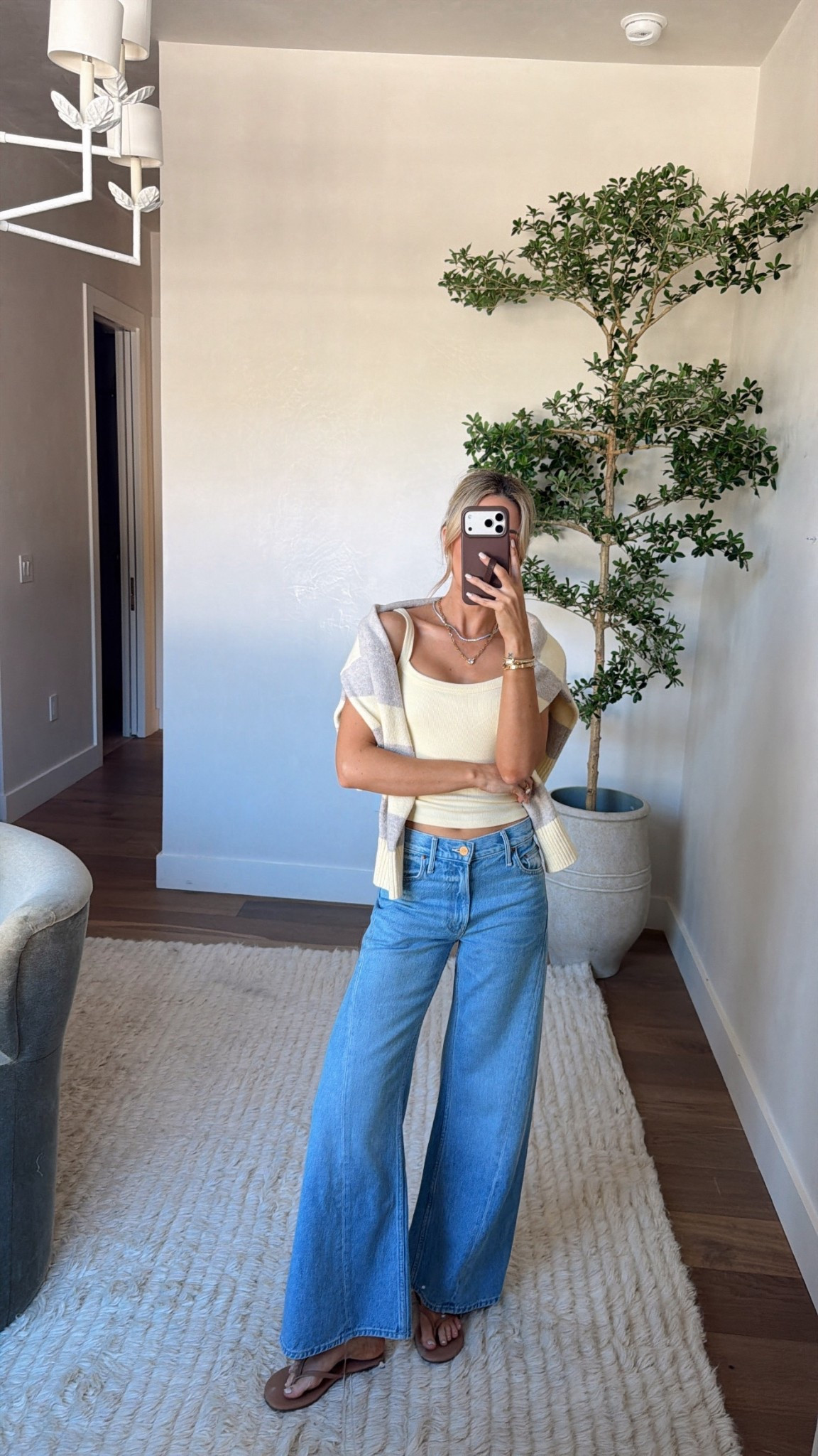 Sweater is Z Supply but sold out 😭 
Wearing XS in tank
25 in jeans 