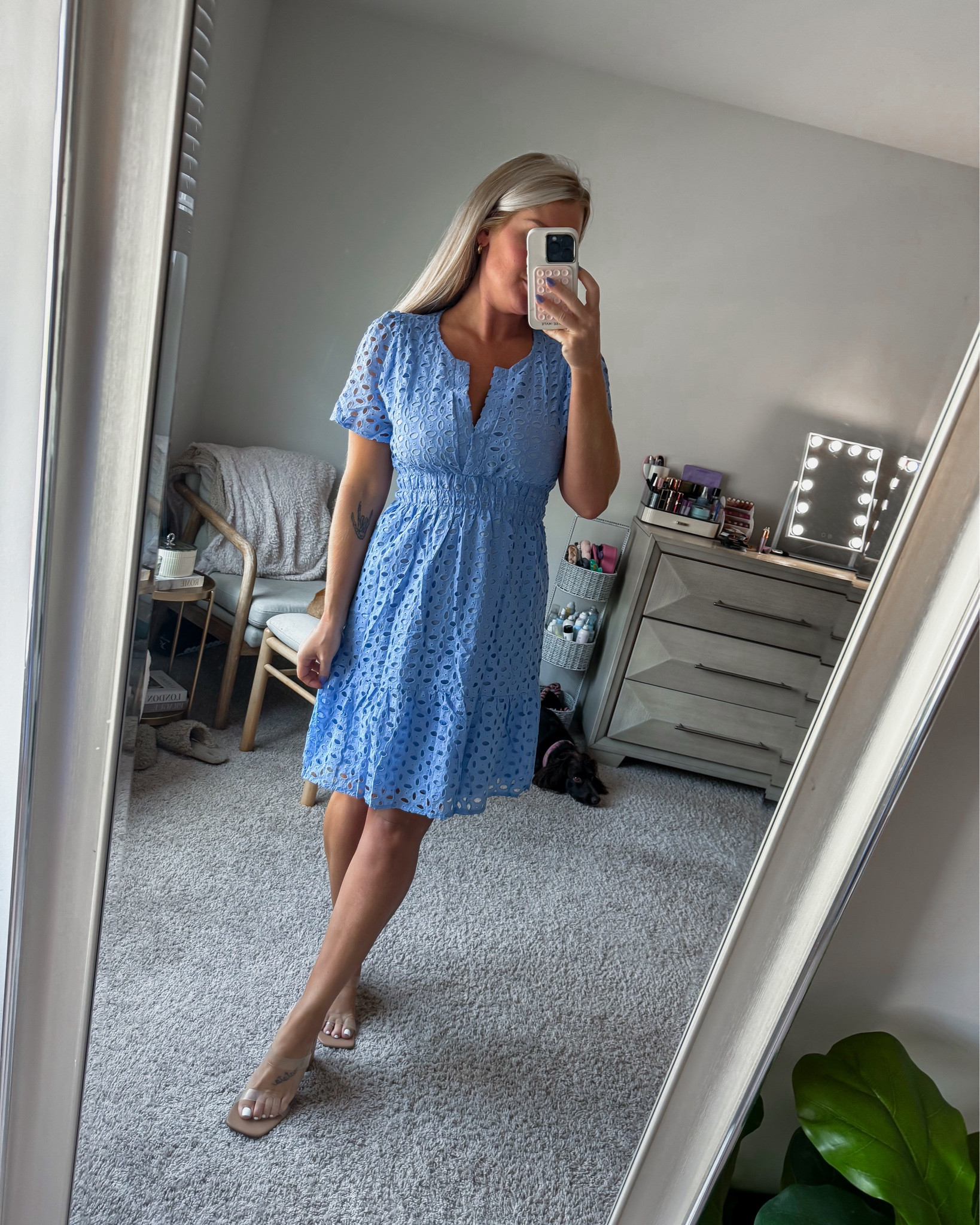 This eyelet dress from Amazon is gorgeous! Size medium. 

#LTKFindsUnder50 #LTKStyleTip #LTKWedding