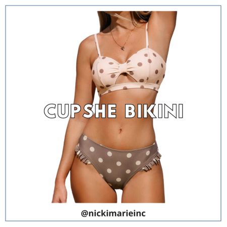 CUPSHE Polka Dot Bikini in the color Coffee Brown

#cupshe #amazon #swimsuit #disney

#LTKSeasonal #LTKstyletip