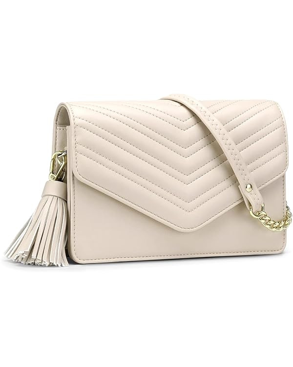 Peacocktion Small Quilted Crossbody Bags for Women, Shouler Handbags RFID Cell Phone Wallet Purse... | Amazon (US)