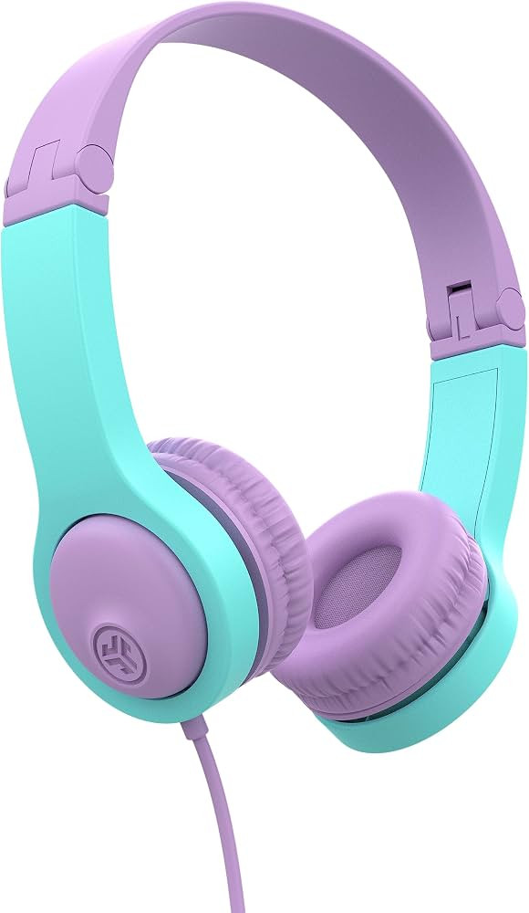 JLab JBuddies Folding Kids Wired Headphones Gen 2, Pink/Teal, Toddler Headphones, Noise Isolation... | Amazon (US)