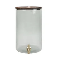 Better Homes and Gardens 2-Gallon Green Countertop Beverage Dispenser with Acacia Wood Lid | Walmart (US)