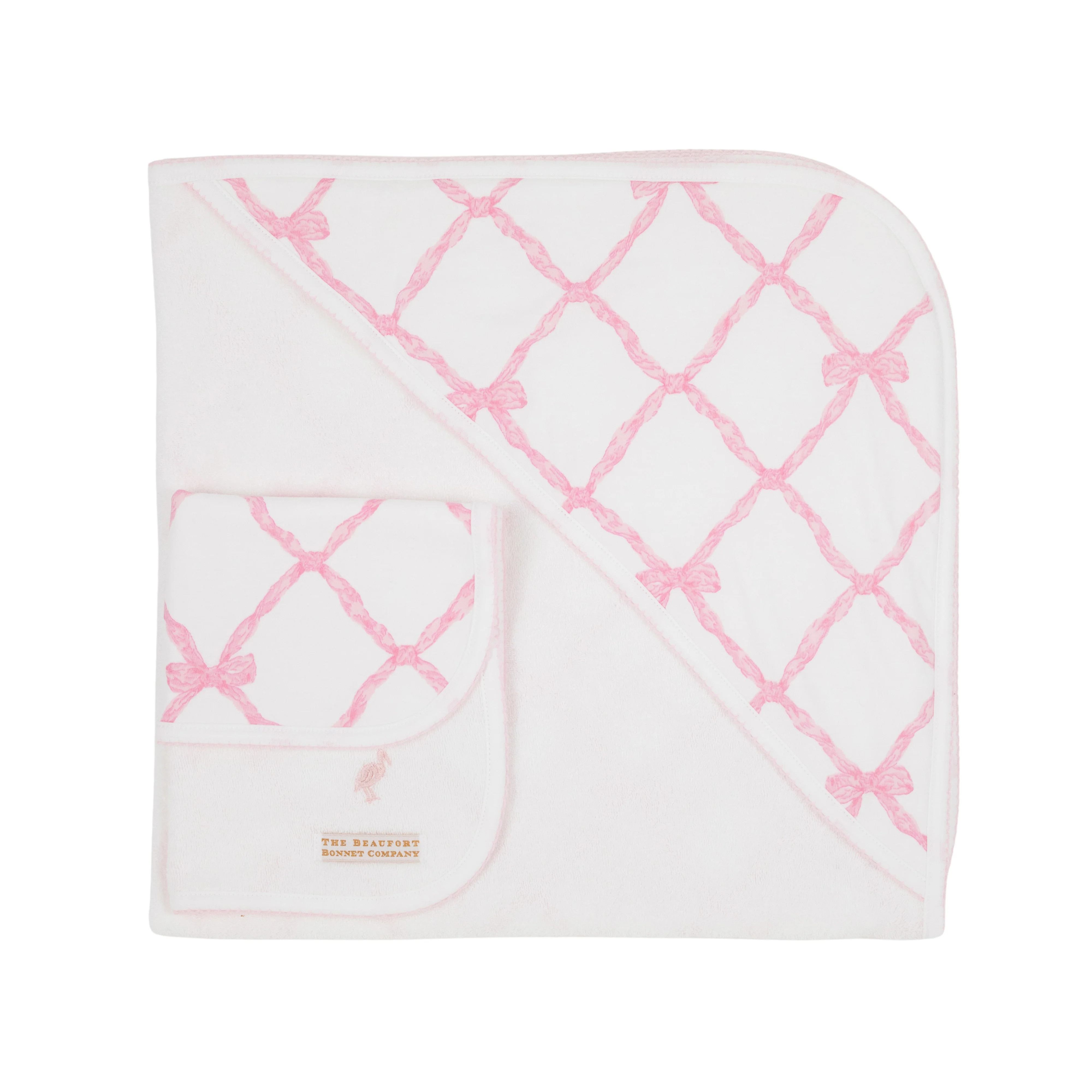 Rub-A-Dub Gift Set - Belle Meade Bow with Palm Beach Pink | The Beaufort Bonnet Company