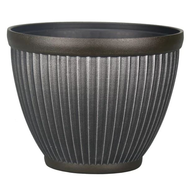 Better Homes & Gardens Katane 16inch Planter, Pewter - Walmart.com | Walmart (US)