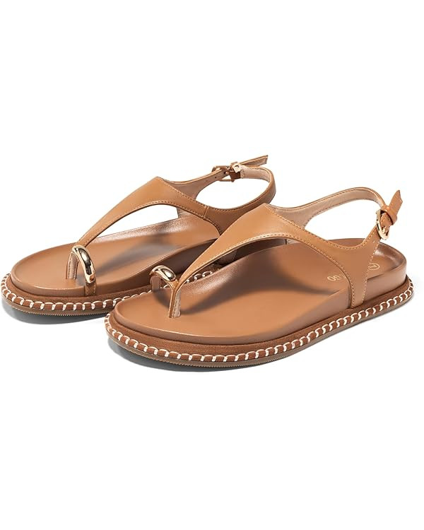 Coutgo Womens Toe Ring Flat Sandals Comfortable Flip Flops T Strap Footbed Sandals Ankle Strap Su... | Amazon (US)
