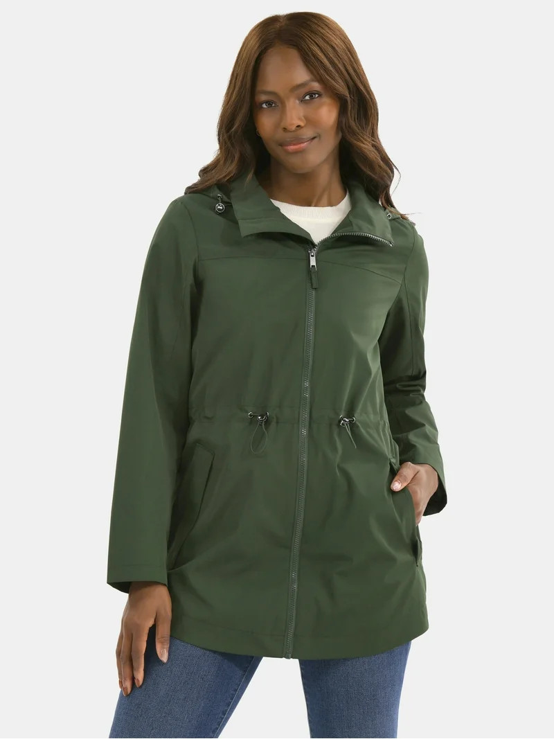 Time and Tru Women's Lightweight Anorak Jacket with Hood, Sizes XS-2X - Walmart.com | Walmart (US)