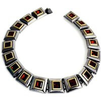 Vintage Yves Saint Laurent Ruby Square Necklace | Etsy (US)