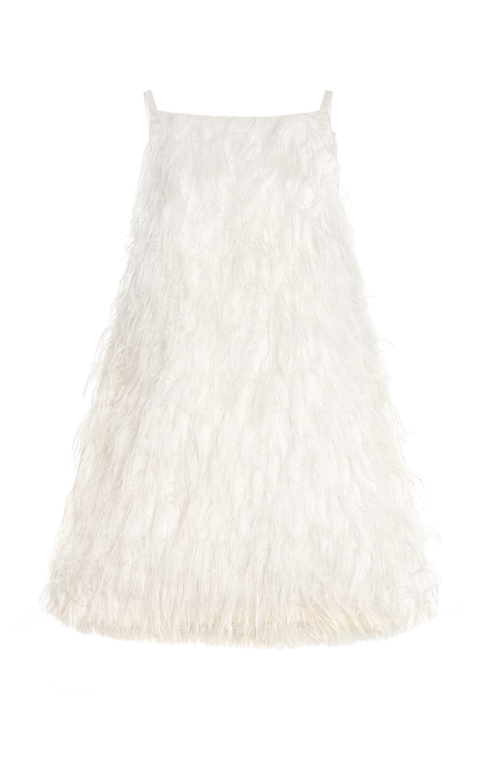 Kalla Feather-Embellished Crepe Mini Dress | Moda Operandi (Global)