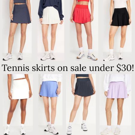 Linking a bunch of tennis skirts on sale under $30! 
.
Old navy finds athleisure golf outfit tennis outfit 

#LTKfindsunder50 #LTKstyletip #LTKsalealert