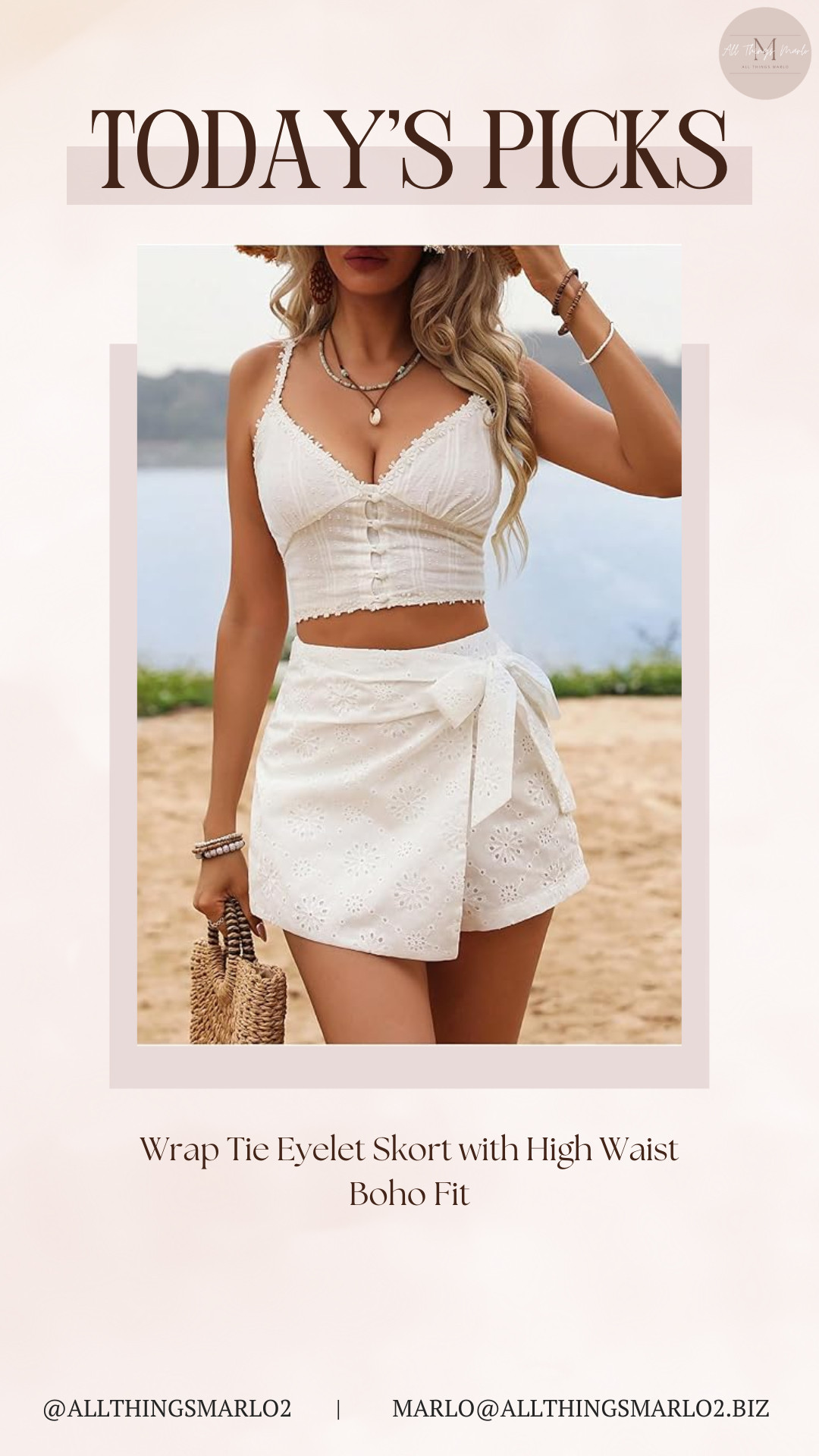 Wrap Tie Eyelet Skort with High Waist Boho Fit 

 #LTKSeasonal #LTKWorkwear #LTKTravel