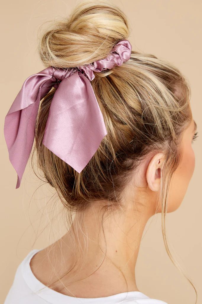 Forget Me Knot Purple Scrunchie | Red Dress 