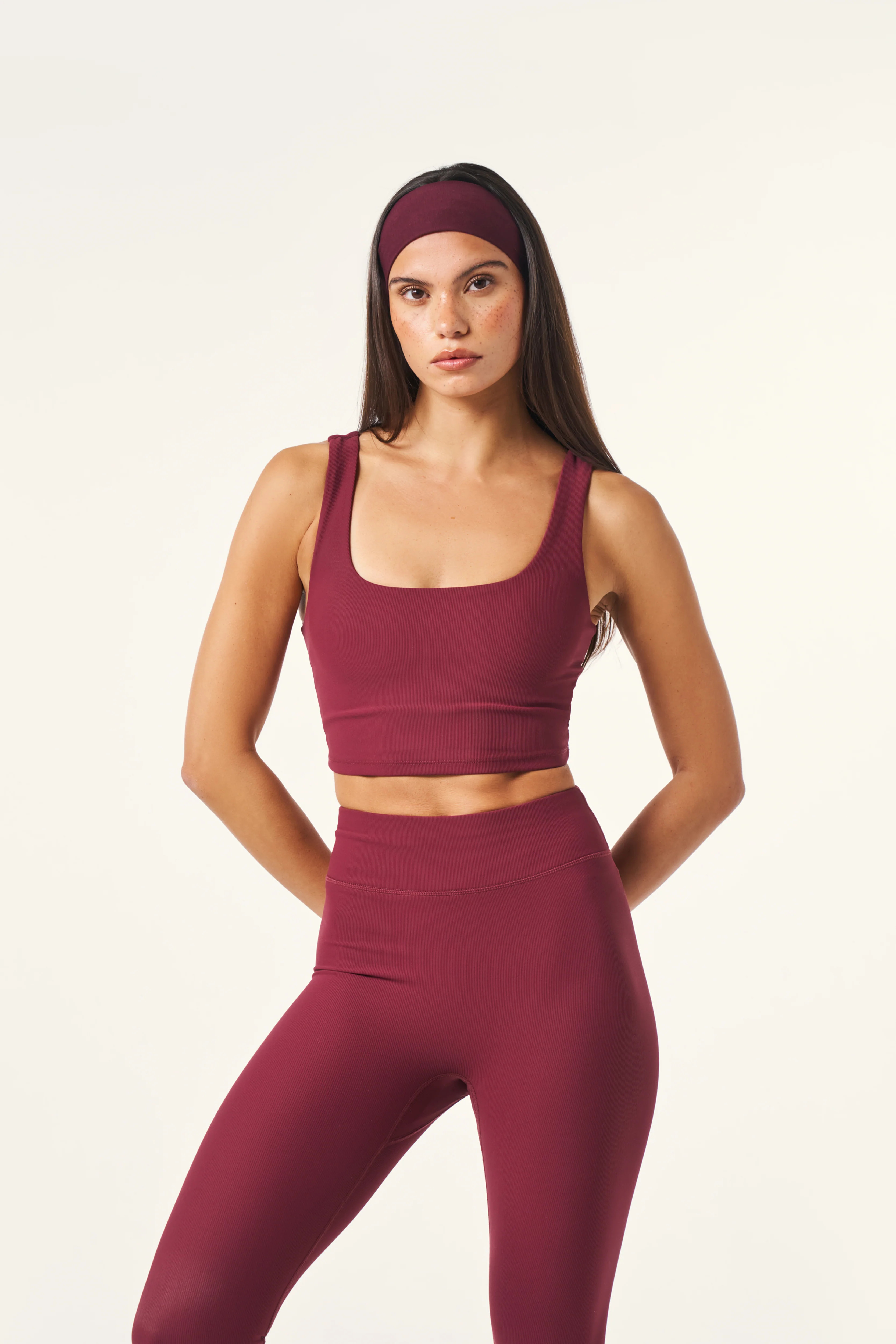 The Sculpt Built In Sports Bra - Dark Cherry | Reasn