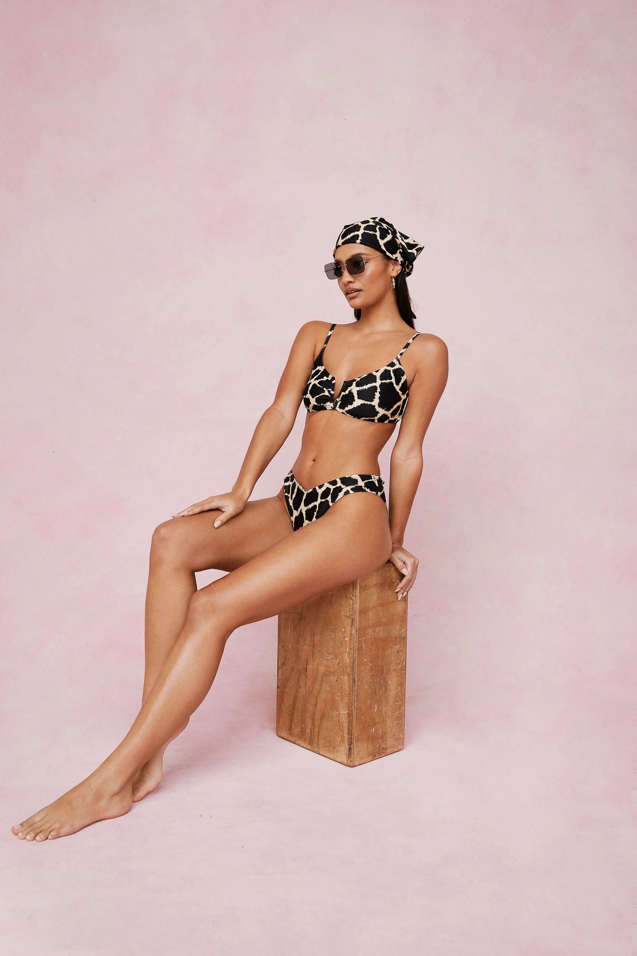 Giraffe 3-Pc Bandana and Bikini Set | Nasty Gal (US)