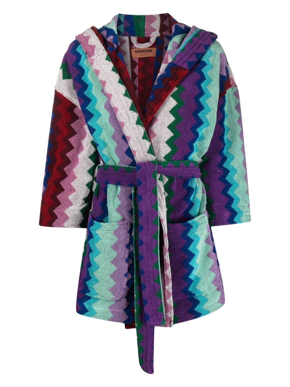 Missoni Home zigzag-design Hooded Robe - Farfetch | Farfetch Global