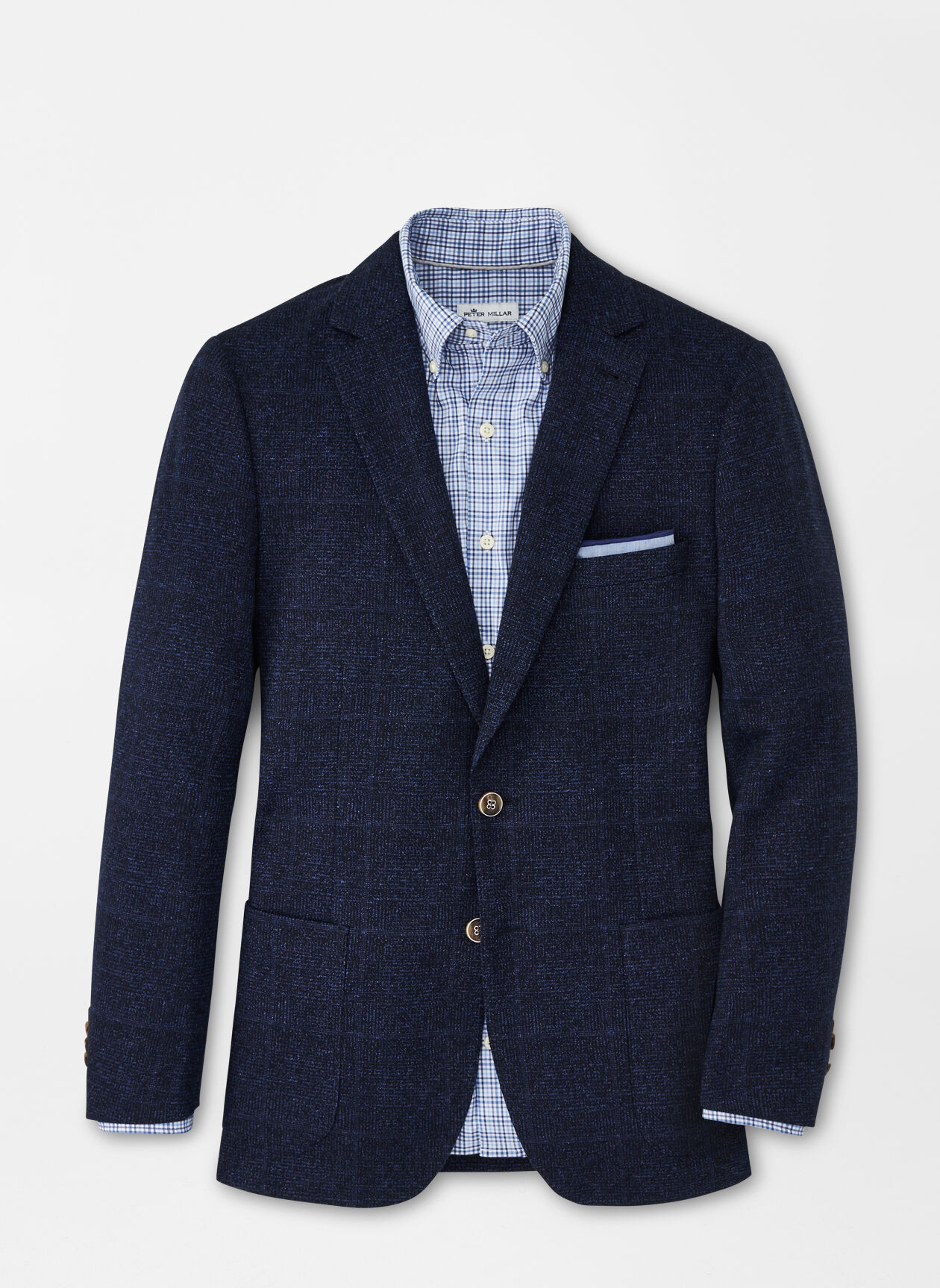 Julian Knit Windowpane Soft Jacket | Peter Millar
