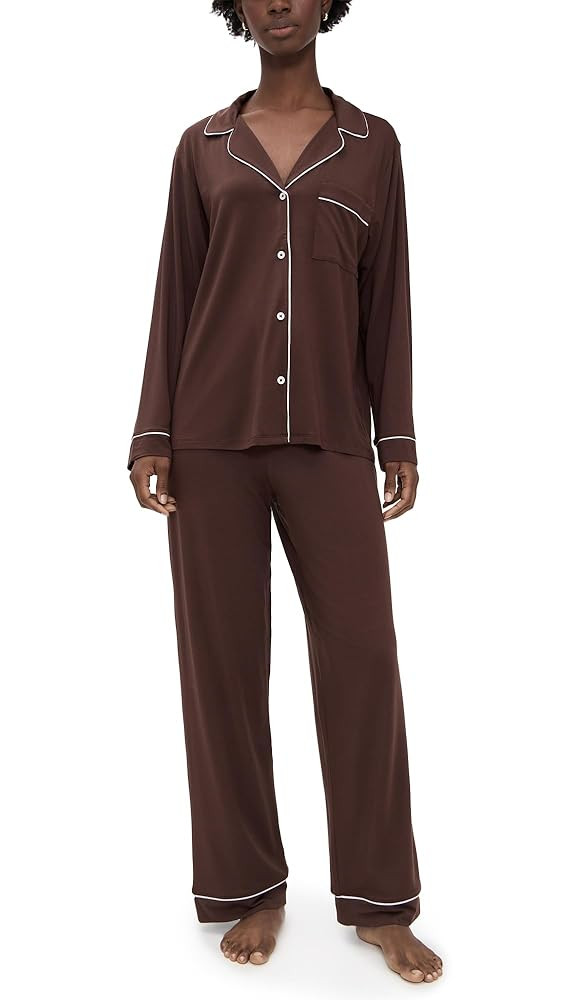 Eberjey Gisele Relaxed Short PJ Set - Sorbet Pink/Black | Amazon (US)