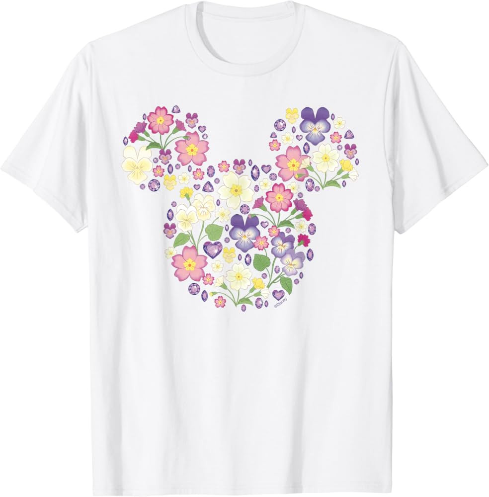 Disney Mickey Mouse February Birth Month Birthstone & Flower T-Shirt | Amazon (US)