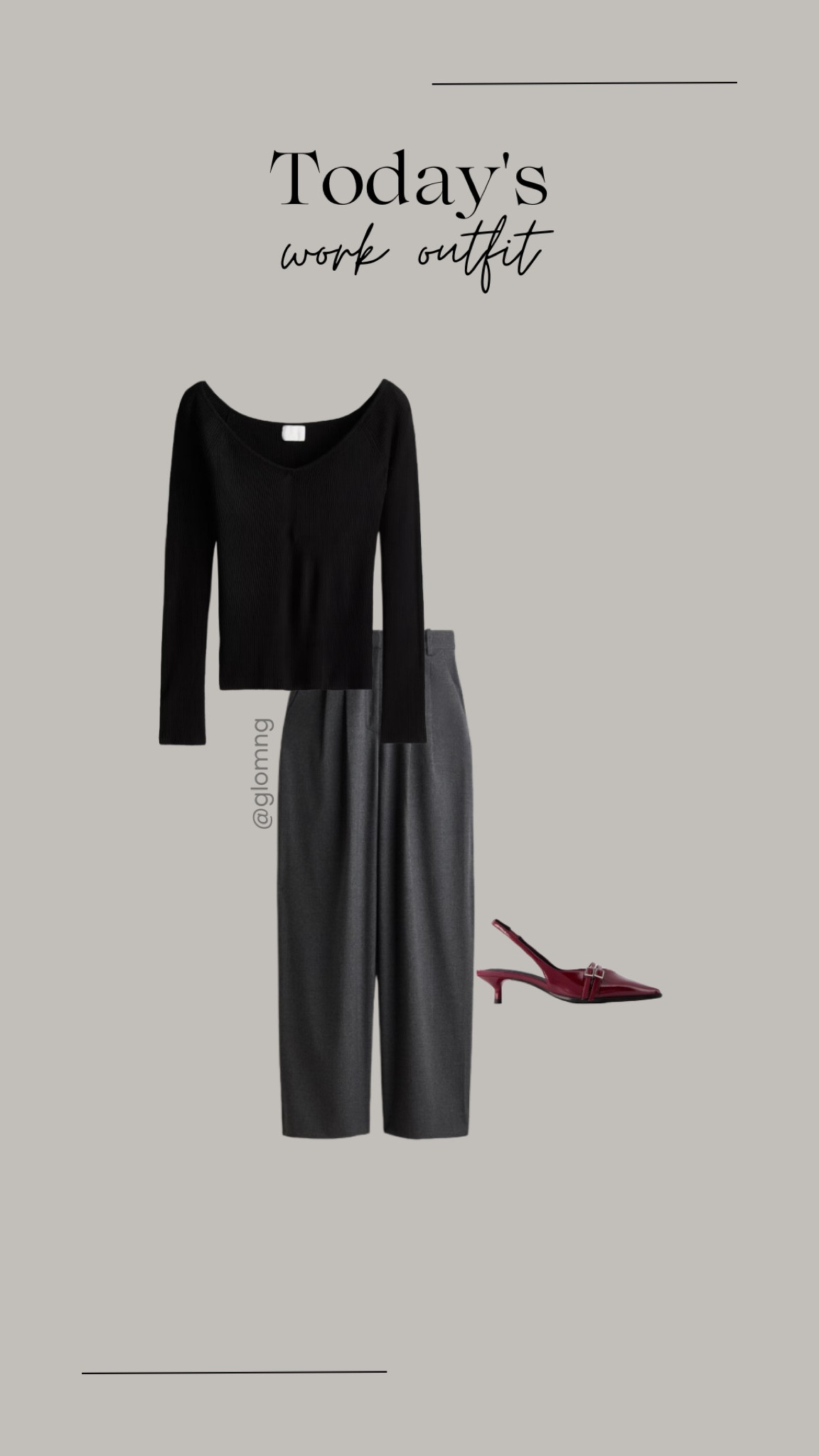 Today’s work outfit 🖤🩶❤️

#workwear #falloutfit #fashioninspo