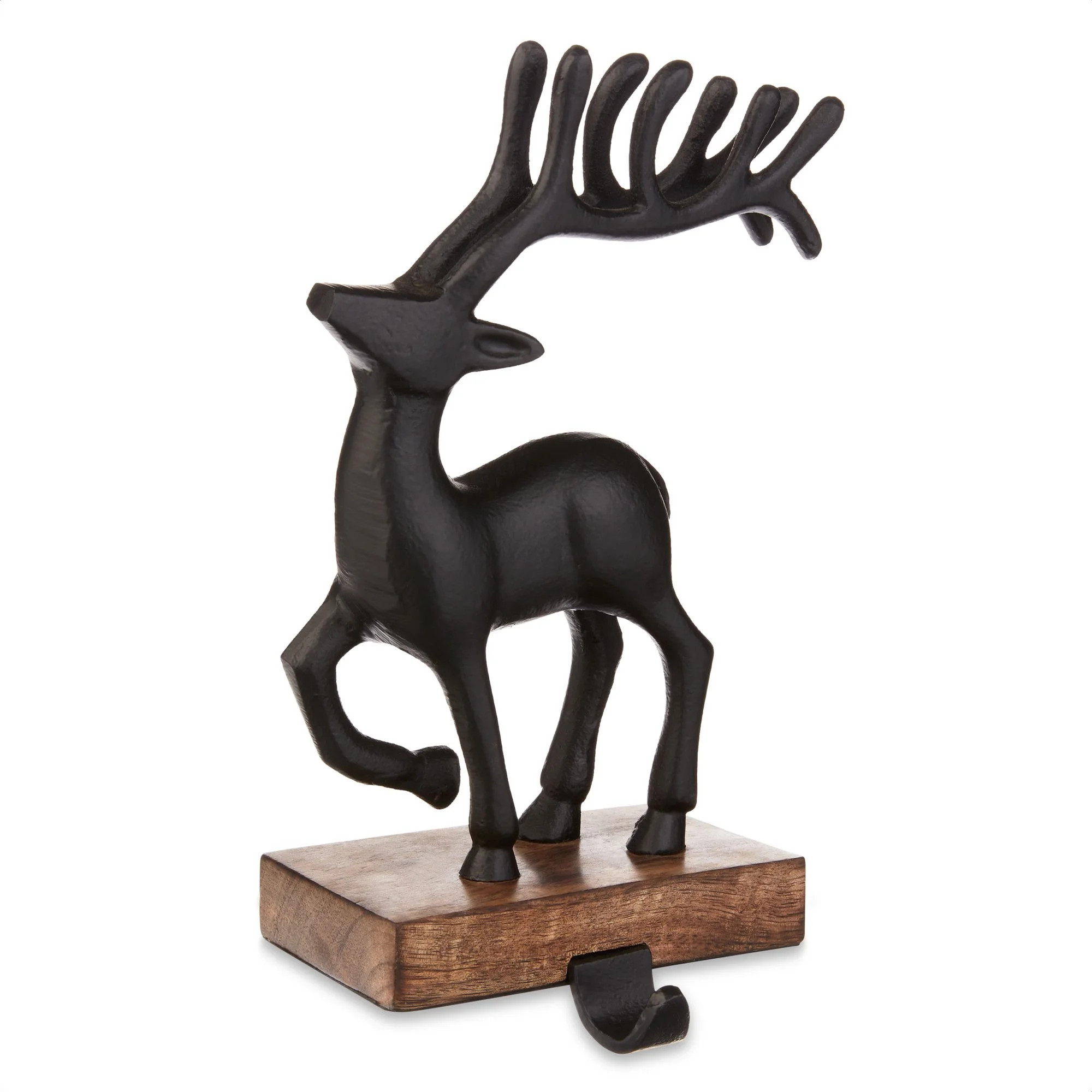 Black Deer Christmas Stocking Holder, 9" Height, by Holiday Time - Walmart.com | Walmart (US)