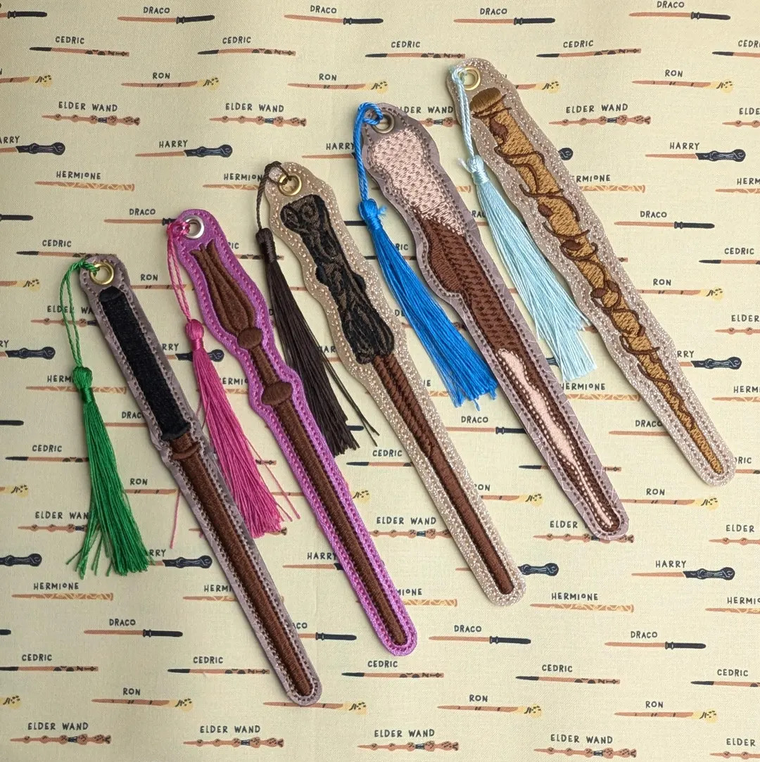 Wizard Wand Bookmark – Embroidered Vinyl With Tassel | Magical Book Lover Gift - Etsy | Etsy (US)