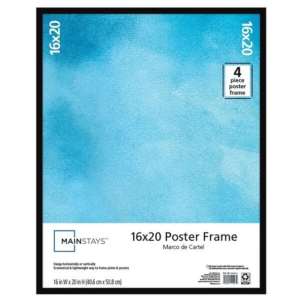 Mainstays 16x20 Basic Poster and Picture Frame, Black | Walmart (US)