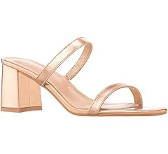 ILLUDE Women’s Block Heel Double Band Square Toe Heeled Sandal Slip On Mule - Lisa | Amazon (US)