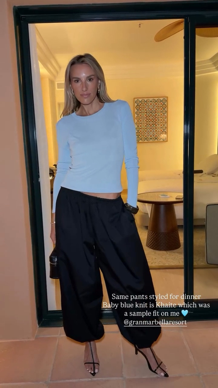 Same pants styled from day with a
Baby blue knit is Khaite which was a sample fit on me. Linked similar sweaters.

travel outfits, resort wear 2026, spring outfits 2026, vacation outfits beach

#LTKootd #LTKTravel