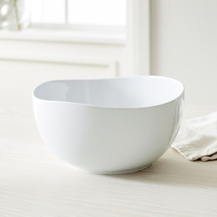 Organic Shaped Porcelain 10" Tall Serving Bowl | West Elm (US)