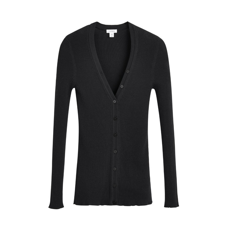 Cotton Cashmere Rib Cardigan | Cuyana