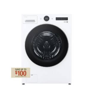 LG 4.5 cu. ft. Stackable SMART Front Load Washer in White with TurboWash 360 and Allergiene Steam... | The Home Depot