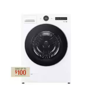 LG 4.5 cu. ft. Stackable SMART Front Load Washer in White with TurboWash 360 and Allergiene Steam... | The Home Depot