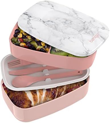 Bentgo Classic - All-in-One Stackable Bento Lunch Box Container - Modern Bento-Style Design Includes | Amazon (US)