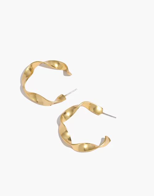 Ribbon Hoop Earrings | Madewell