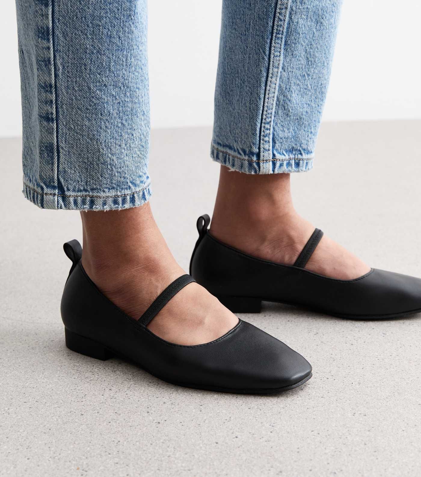 Black Elasticated Mary Jane Ballerina Pumps
						
						Add to Saved Items
						Remove from Sav... | New Look (UK)