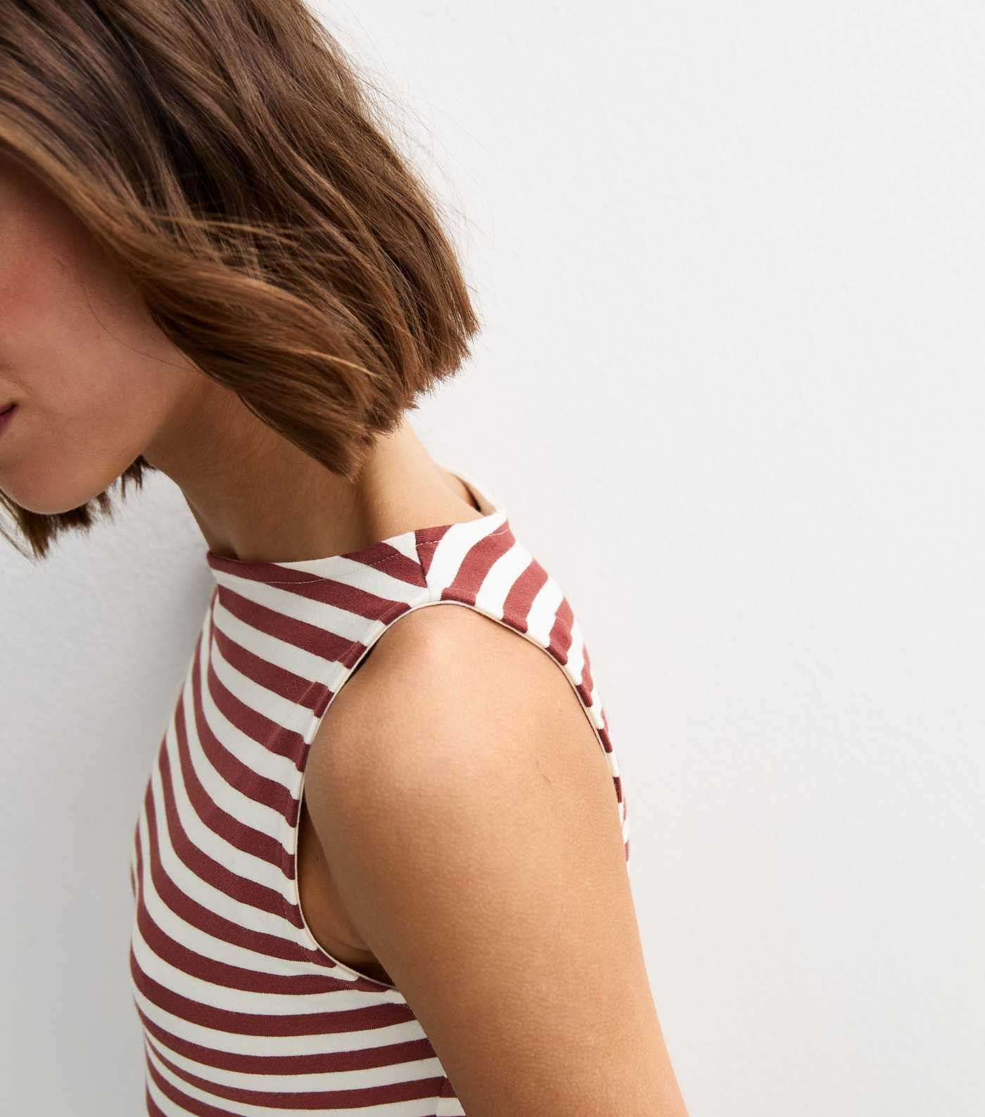 White Stripe Slash Neck Vest Top | New Look | New Look (UK)