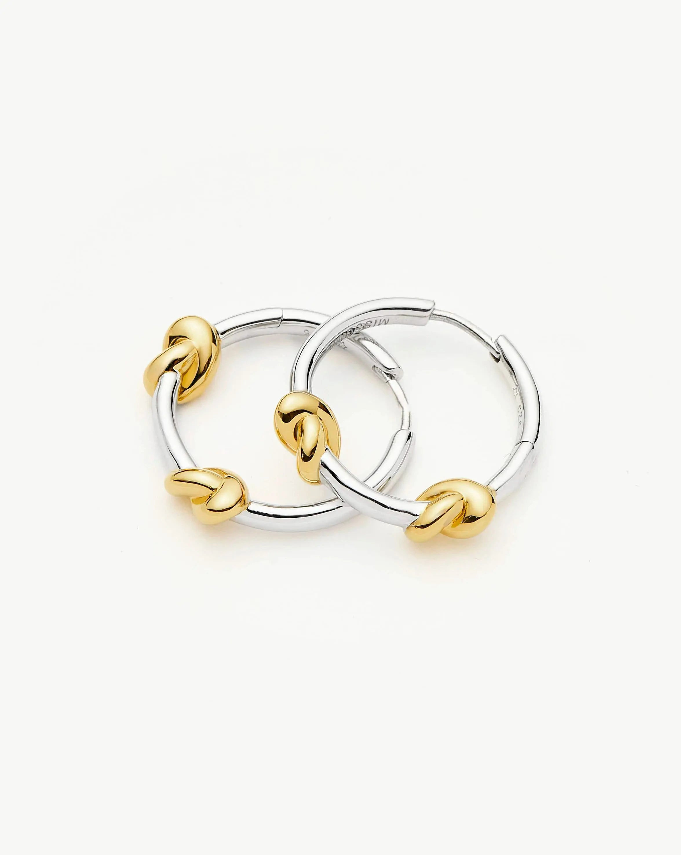 Lucy Williams Knot Small Hoop Earrings | Mixed Metal Earrings | Missoma UK