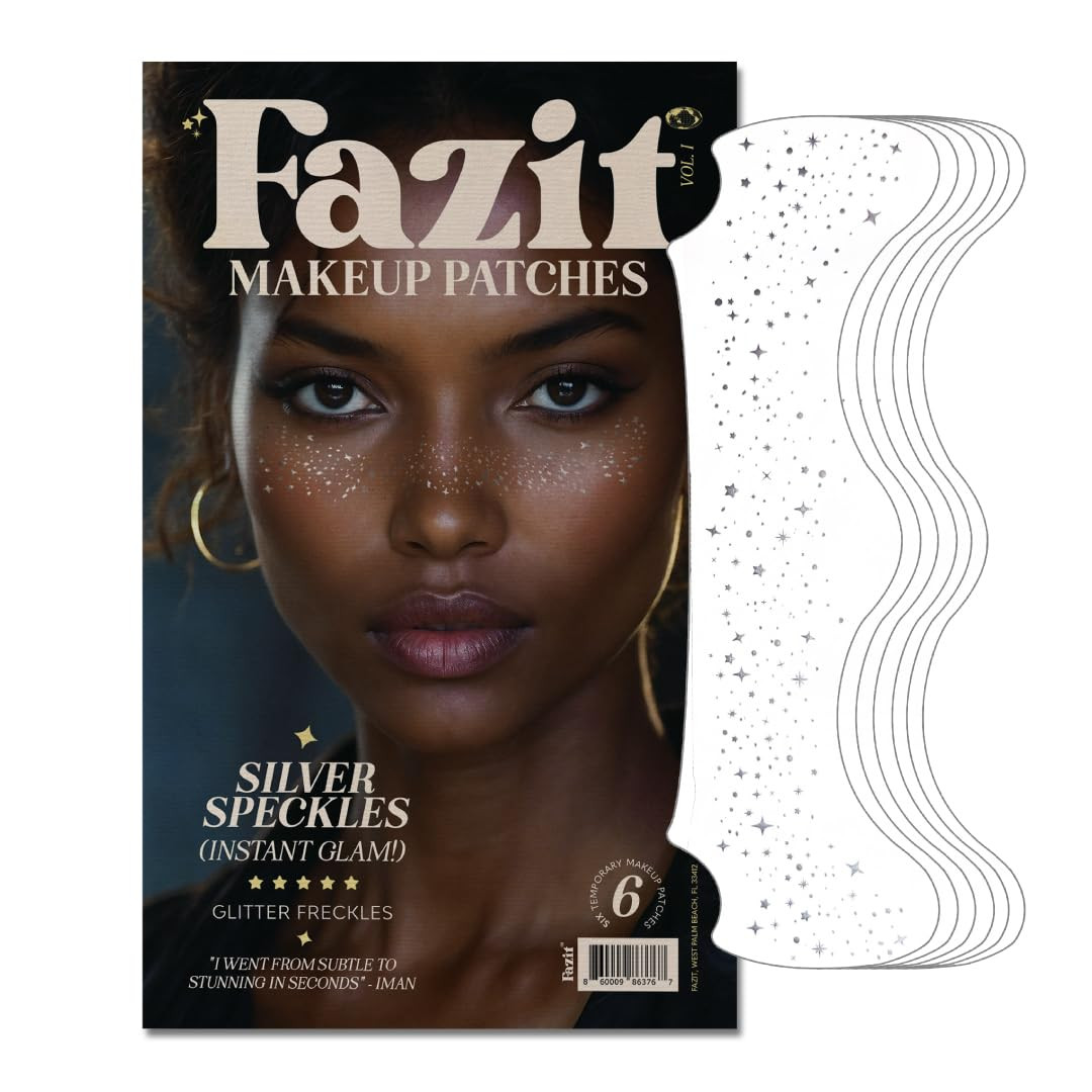 Fazit Makeup Patches - Silver Speckles - Glow Up Make-Up Patches - Cute Glitter Makeup Accessorie... | Amazon (US)