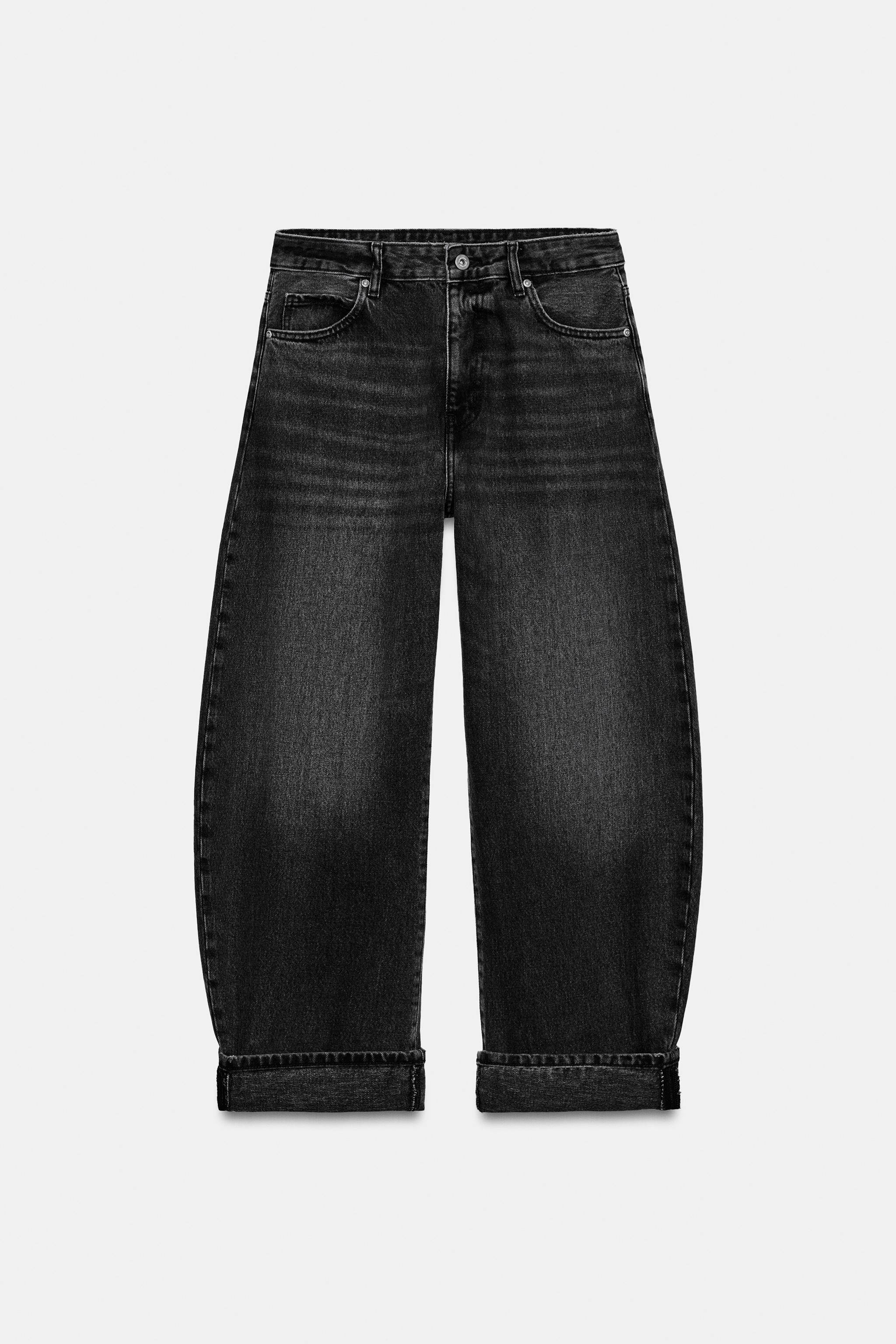 ZW COLLECTION MID-RISE CUFFED BALLOON JEANS | Zara US