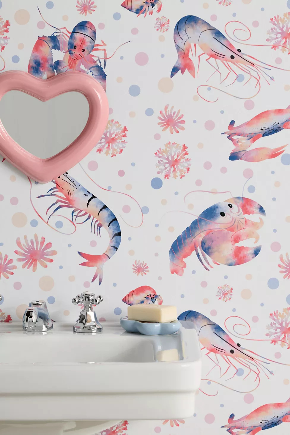 Melly Terpening Happy Crustacean Removable Wallpaper | Urban Outfitters (US and RoW)