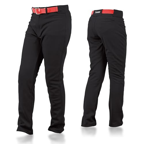 Franklin Sports Youth Baseball + Softball Pants - Relaxed Style Kids Baseball Pants for Boys + Girls with Belt Loop - Black - Youth Small | Amazon (US)