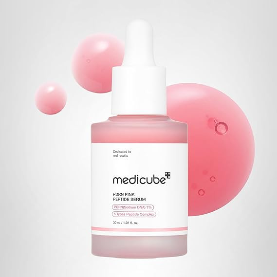 medicube PDRN Pink Peptide Serum with Salmon DNA | Pink Glow Serum with Peptides & Niacinamide fo... | Amazon (US)