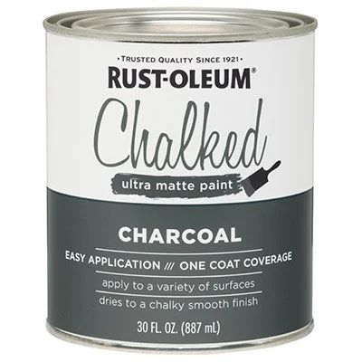 Rust-Oleum 285144 30OZ Char Chalked Paint | Walmart (US)