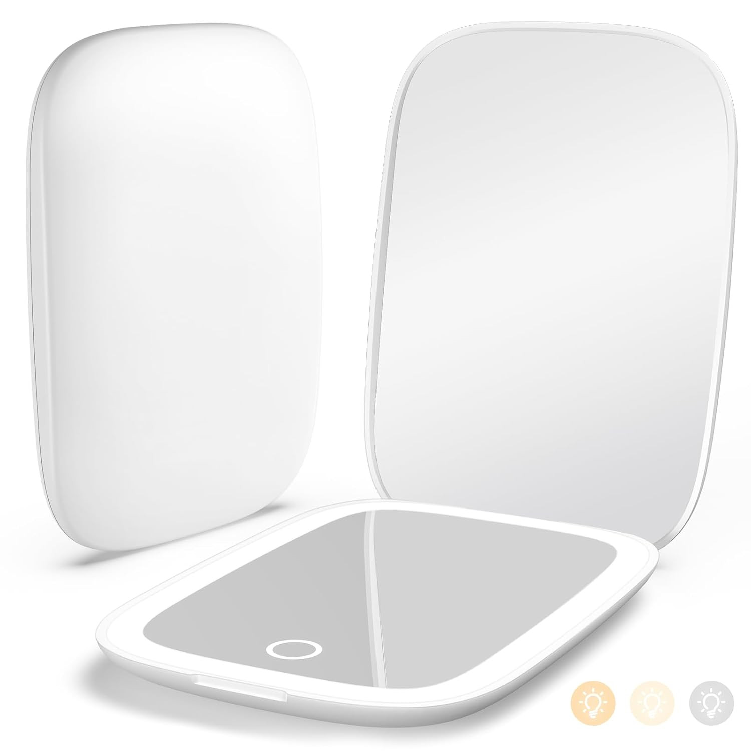 Rechargeable Travel Mirror with Lights 3 Color Modes,1X/3X Magnification Mini Led Compact Makeup ... | Amazon (US)