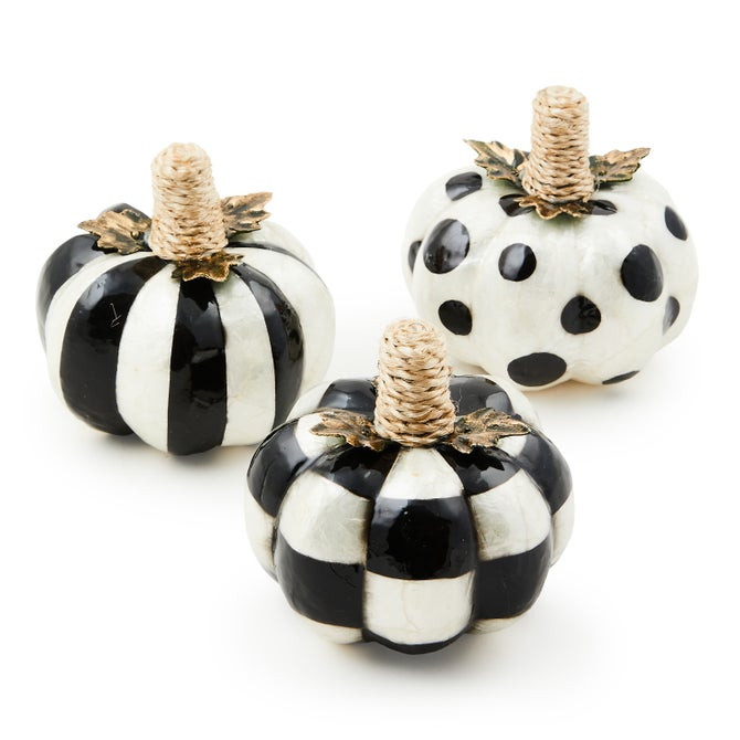 Courtly Capiz Pumpkins, Set of 3 | MacKenzie-Childs