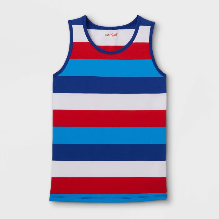 Boys' Striped Tank Top - Cat & Jack™ Red/White | Target