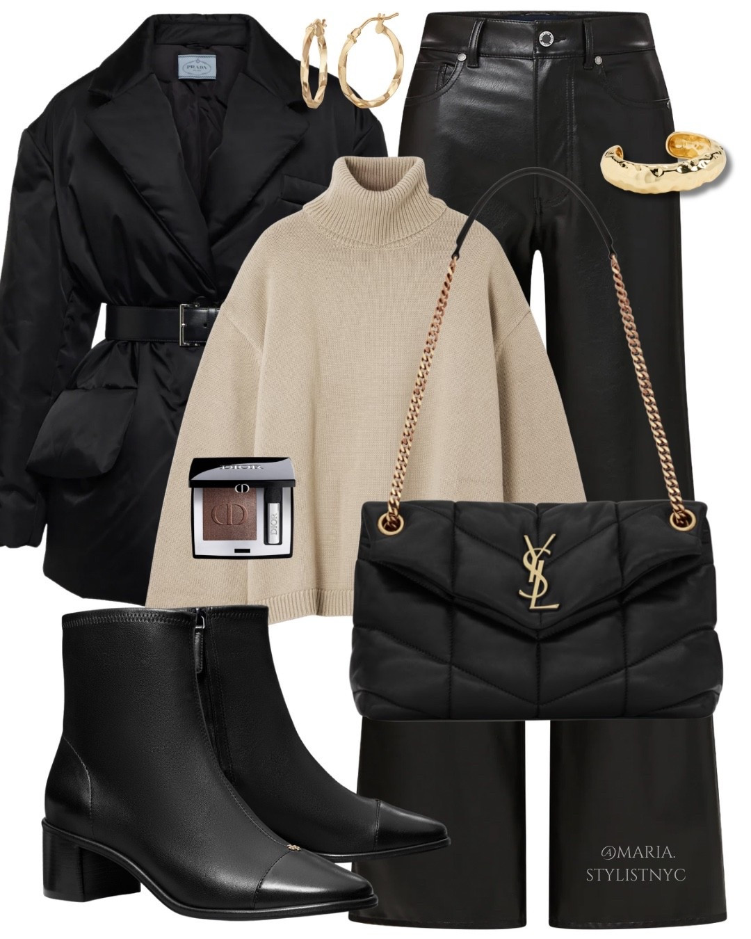 Black puffer jacket, leather pants outfit 🖤✨

#LTKootd #LTKCyberWeek #LTKSaleAlert