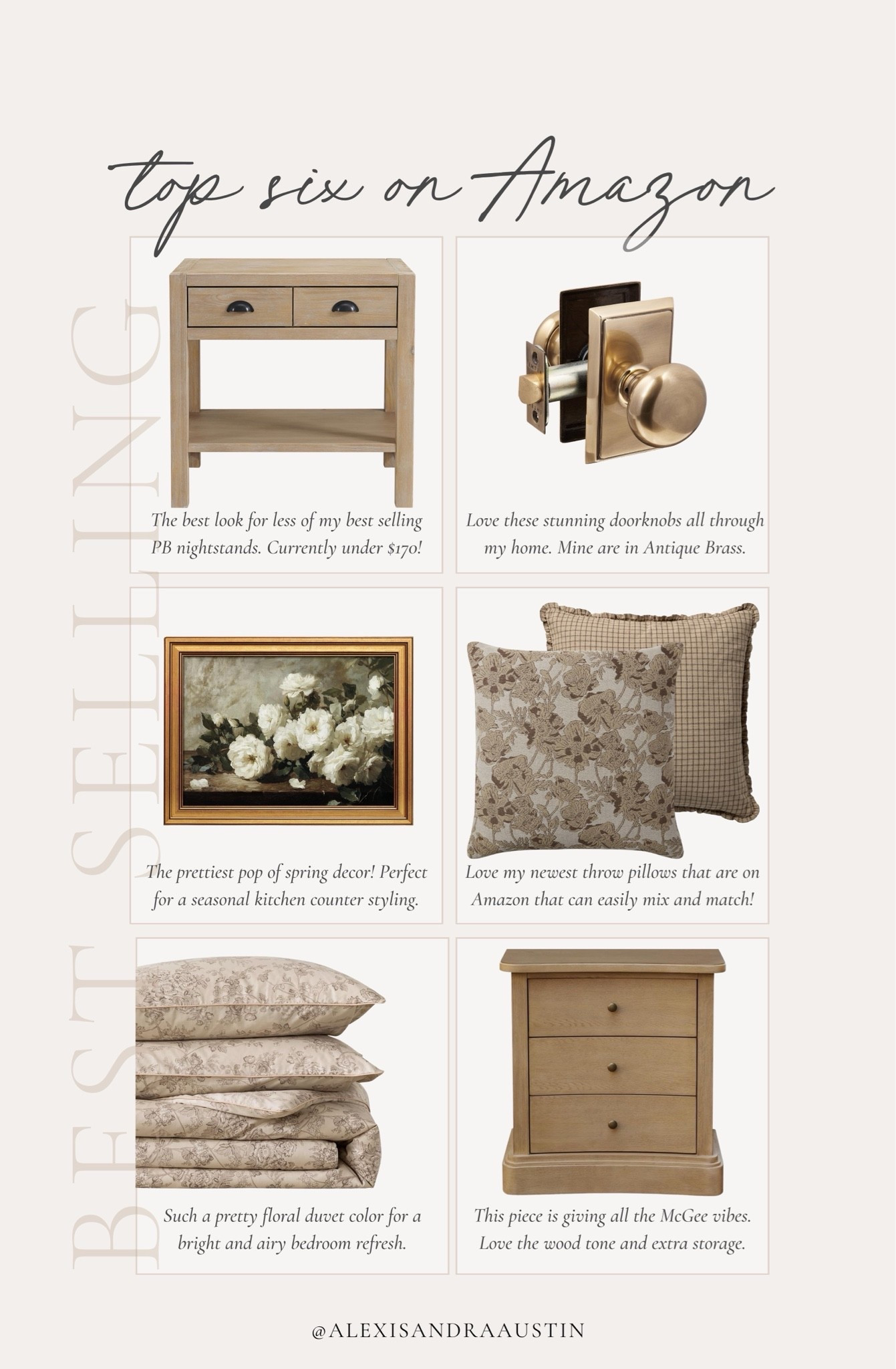 This week’s top six on Amazon!

Home finds, neutral home inspo, best sellers, deal of the day, furniture favorites, collected home style, neutral wood tones, found it on Amazon, vintage style quilt, brass details, shop the look!

#LTKSeasonal