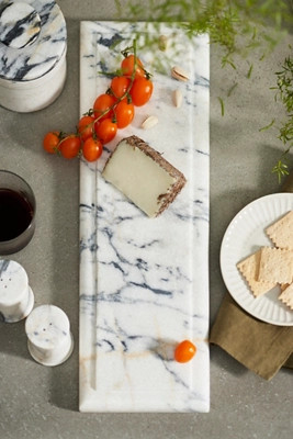 Smoky White Marble Serving Board | Anthropologie (US)
